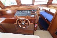 Helm showing companionway FWD